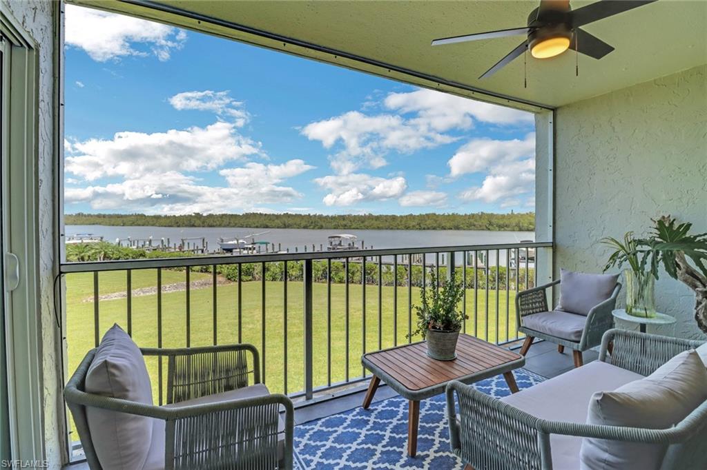 Screened in lanai w/ views of the Gordon River and deeded boat slip