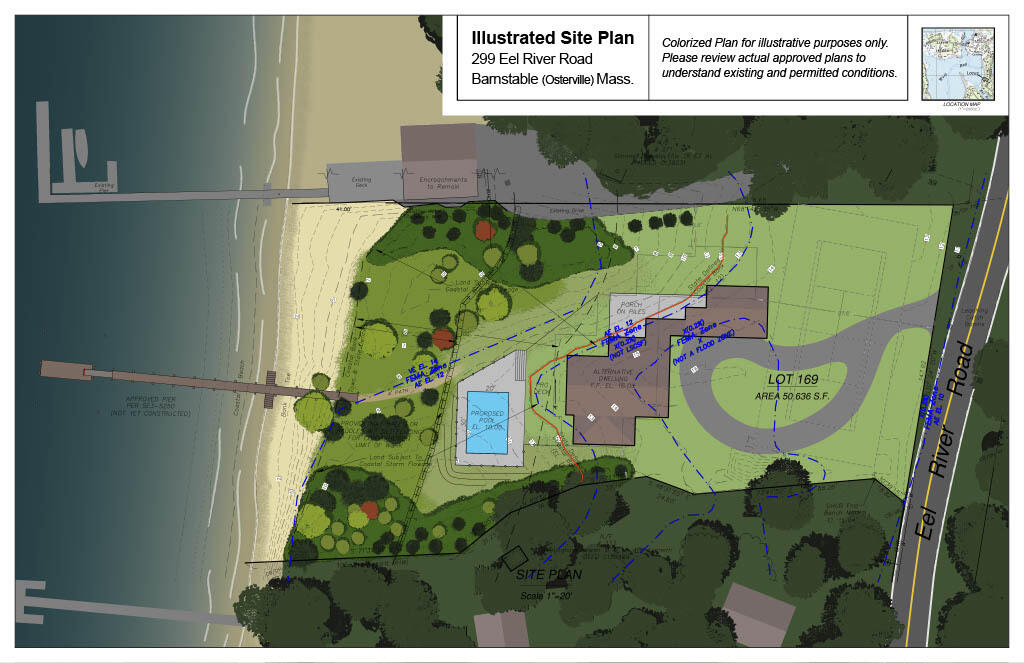 299 Eel River Road Osterville, MA 02655 - Photo 1 of 11 299EelRiverRd-SitePlanIllustration (v05)