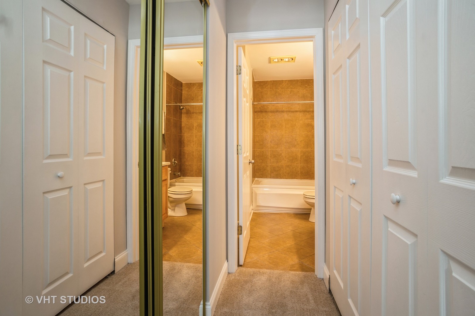850 South Lorraine Road, Unit 1E Wheaton, IL 60189 - Photo 11 of 15 a view of a bathroom from a hallway