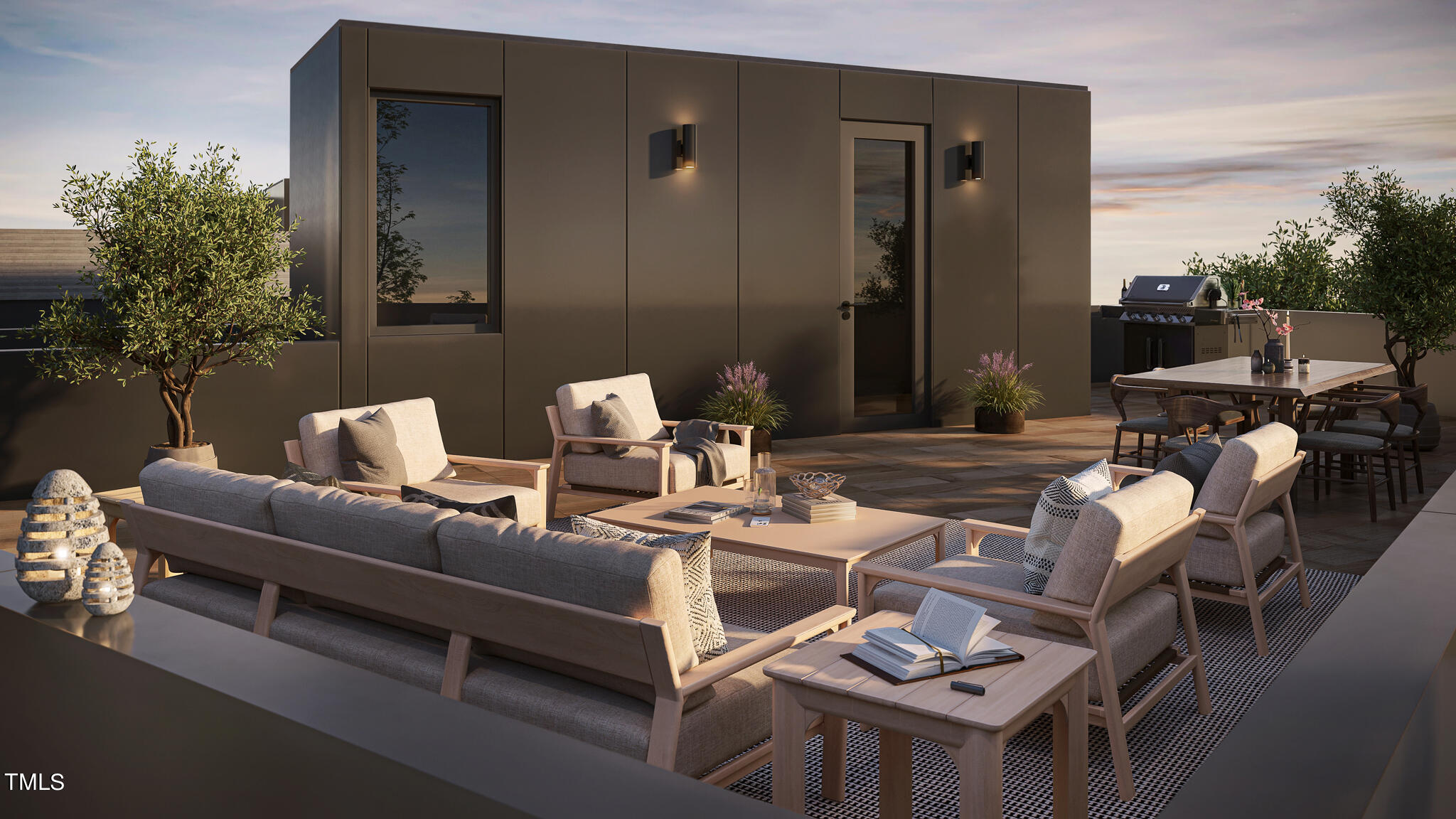 1310 Chamblee Hill Raleigh, NC 27608 - Photo 4 of 26 a outdoor living room with furniture and a potted plant