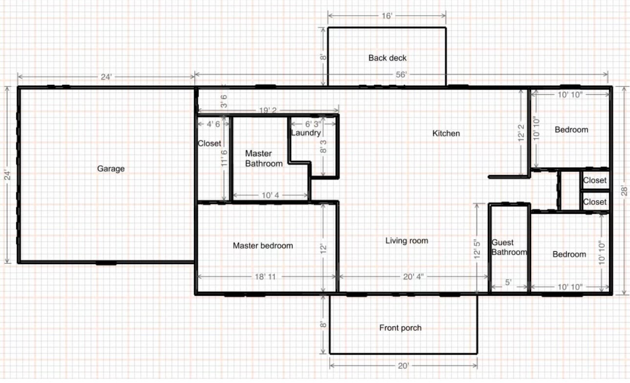 88 Poplar Road Salt Lick, KY 40371 - Photo 7 of 7 88 Poplar Lane Floor Plan with Garage