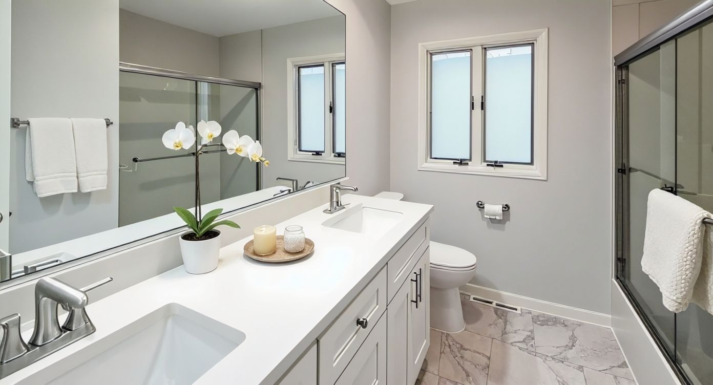 517 Appletree Lane Deerfield, IL 60015 - Photo 15 of 22 a bathroom with a granite countertop sink mirror and toilet
