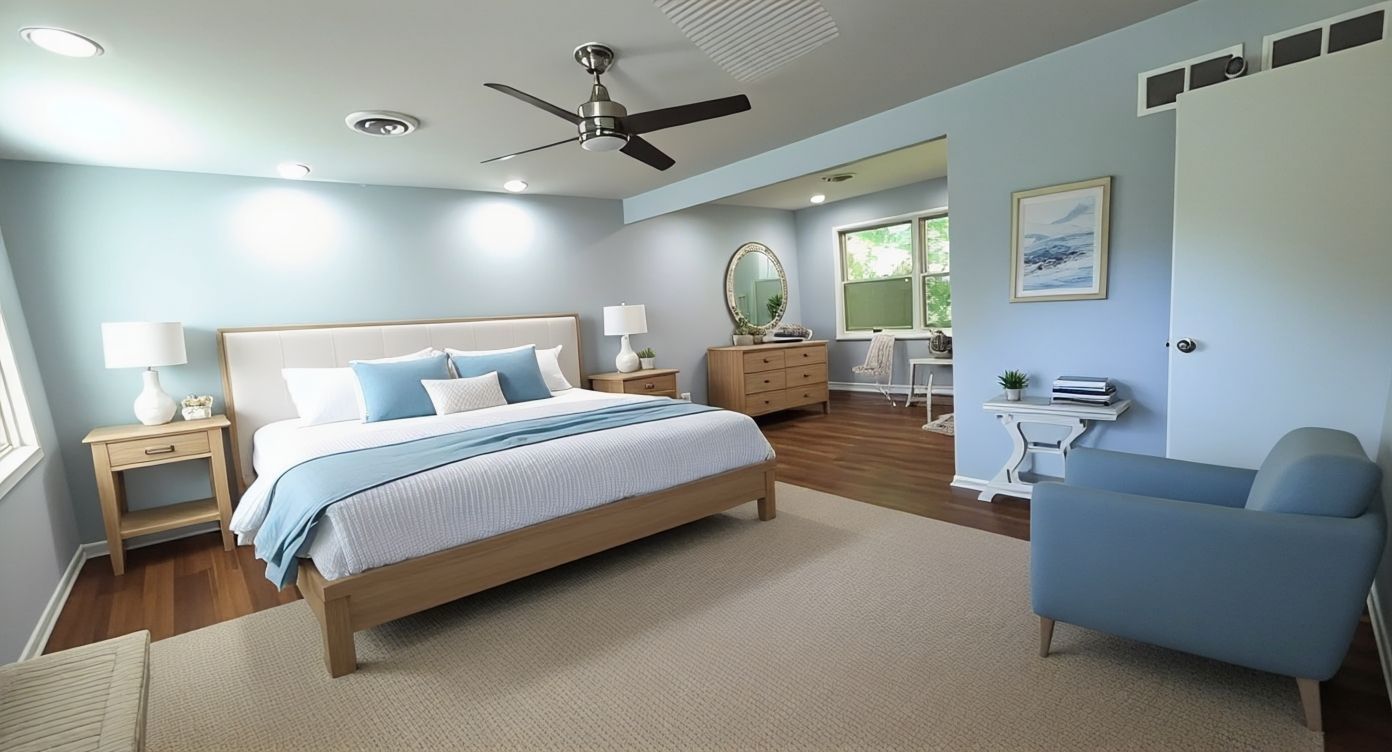 517 Appletree Lane Deerfield, IL 60015 - Photo 8 of 22 a bedroom with a bed a couch and a potted plant