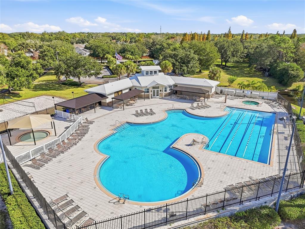 6935 Freeport Road Riverview, FL 33578 - Photo 48 of 51 an aerial view of a house with outdoor space and pool