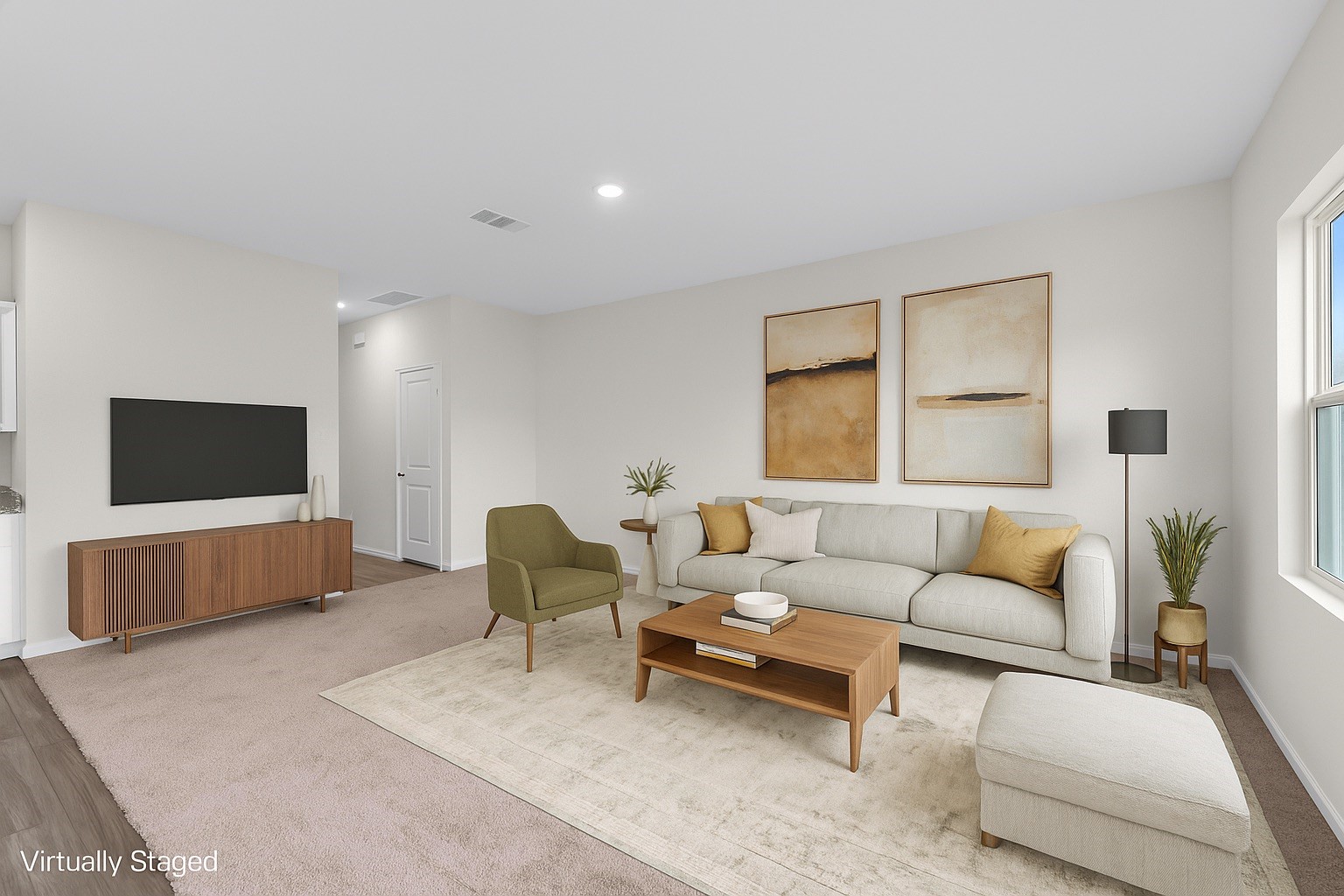 18829 Lucas Michael Way New Caney, TX 77357 - Photo 14 of 40 a living room with furniture and a flat screen tv