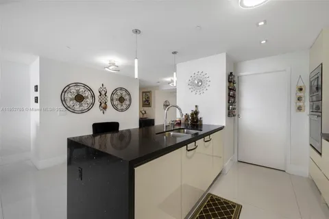 a kitchen with lots of counter top space