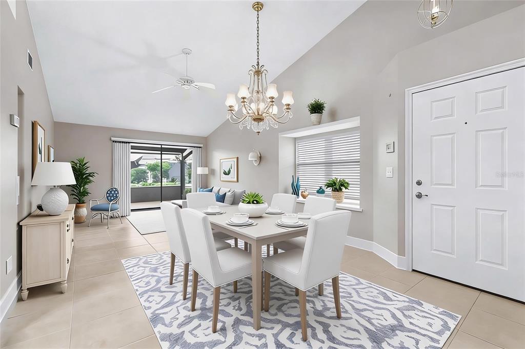 5100 Burchette Road, Unit 2505 Tampa, FL 33647 - Photo 8 of 47 a view of a dining room with furniture and wooden floor