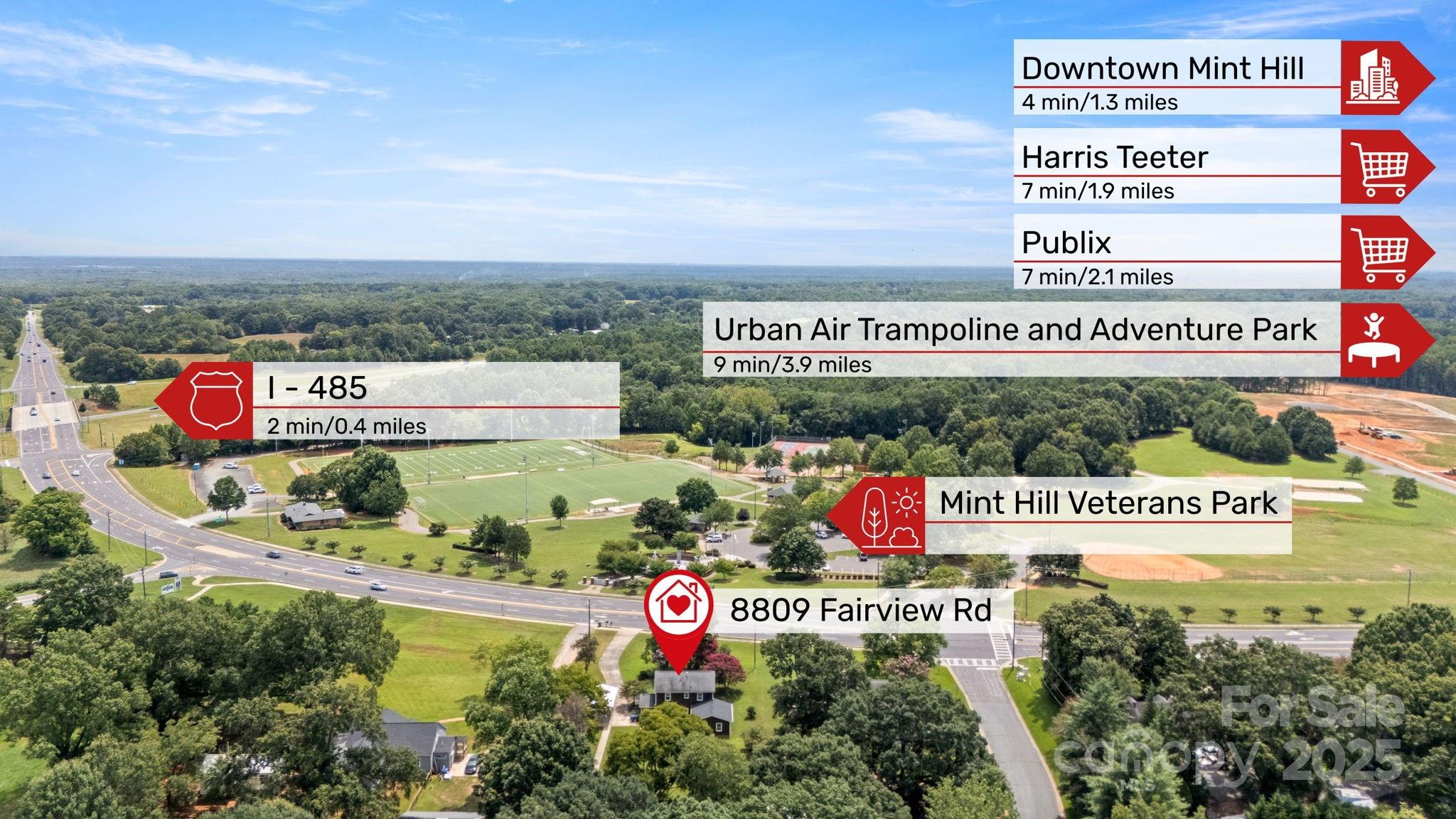 8809 Fairview Road Mint Hill, NC 28227 - Photo 41 of 43 an outdoor space with lots of green space and mountain view