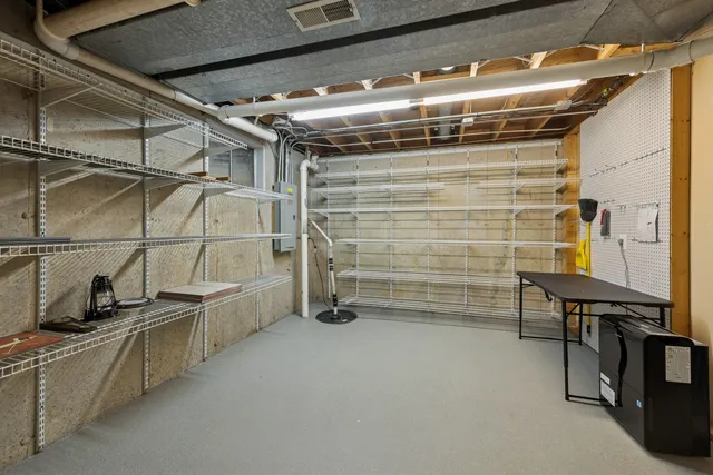 a view of storage and utility room