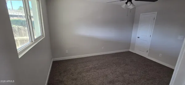 an empty room with a window