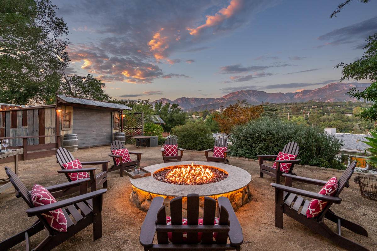 612 Mission Ridge Road Santa Barbara, CA 93103 - Photo 1 of 41 Firepit View - 612 Mission Ridge