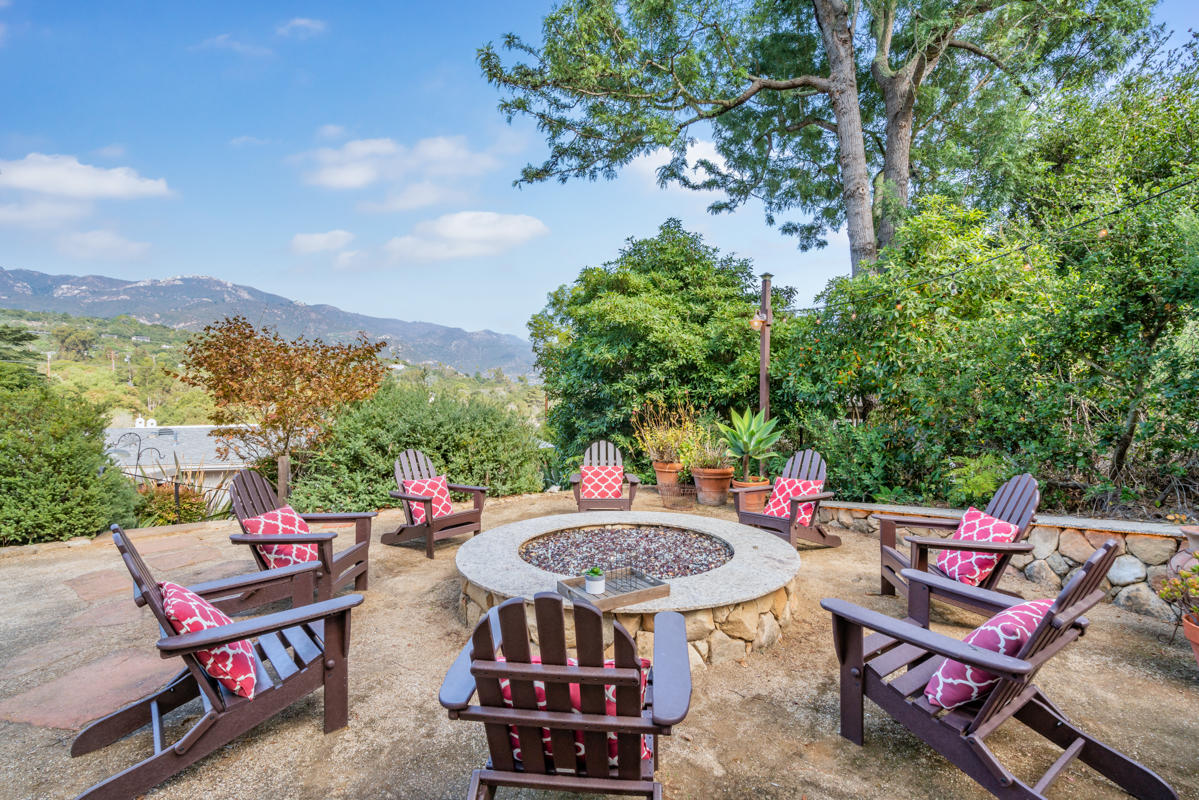 612 Mission Ridge Road Santa Barbara, CA 93103 - Photo 26 of 41 Firepit - 612 Mission Ridge