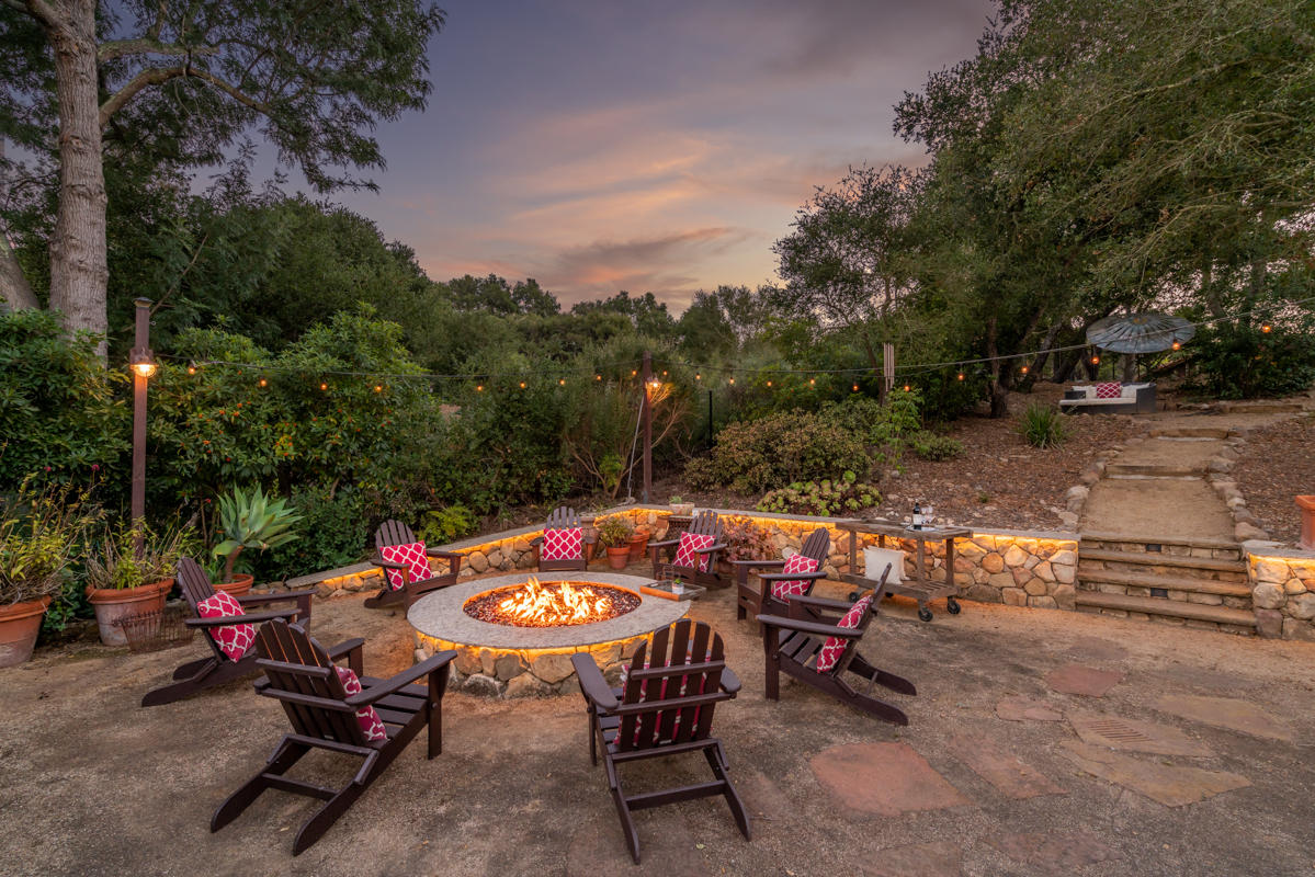612 Mission Ridge Road Santa Barbara, CA 93103 - Photo 33 of 41 Firepit Setting - 612 Mission Ridge