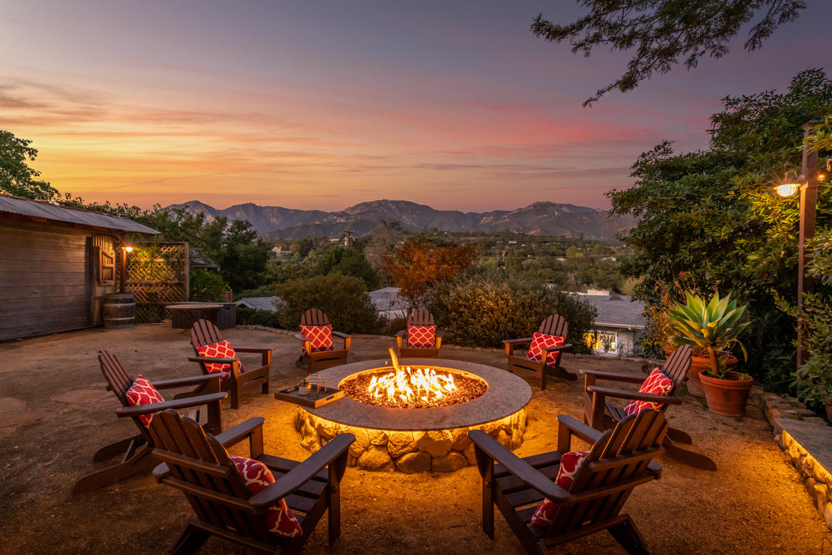 612 Mission Ridge Road Santa Barbara, CA 93103 - Photo 34 of 41 Firepit Views - 612 Mission Ridge