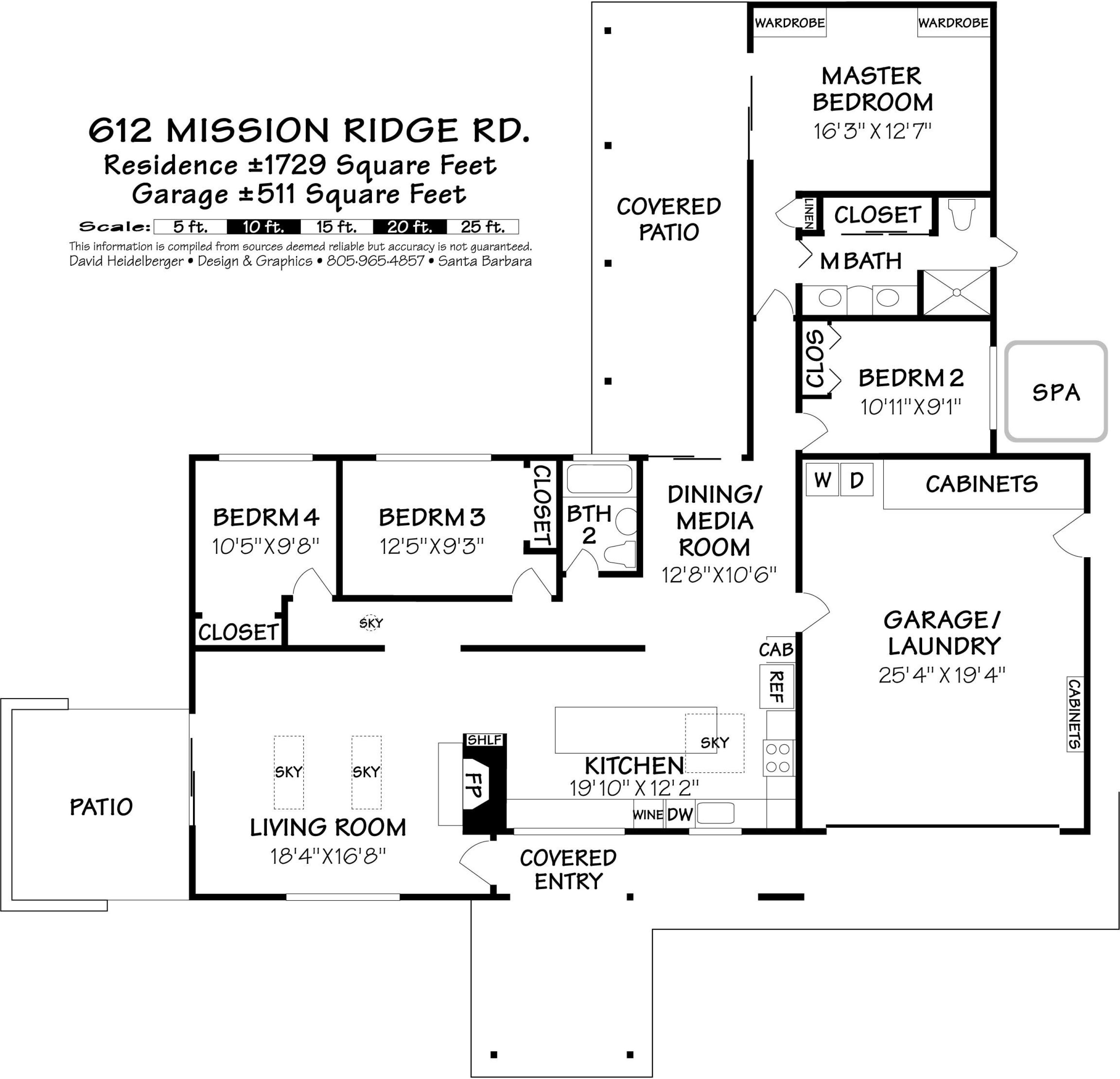 612 Mission Ridge Road Santa Barbara, CA 93103 - Photo 41 of 41 FloorPlan_612 Mission Ridge