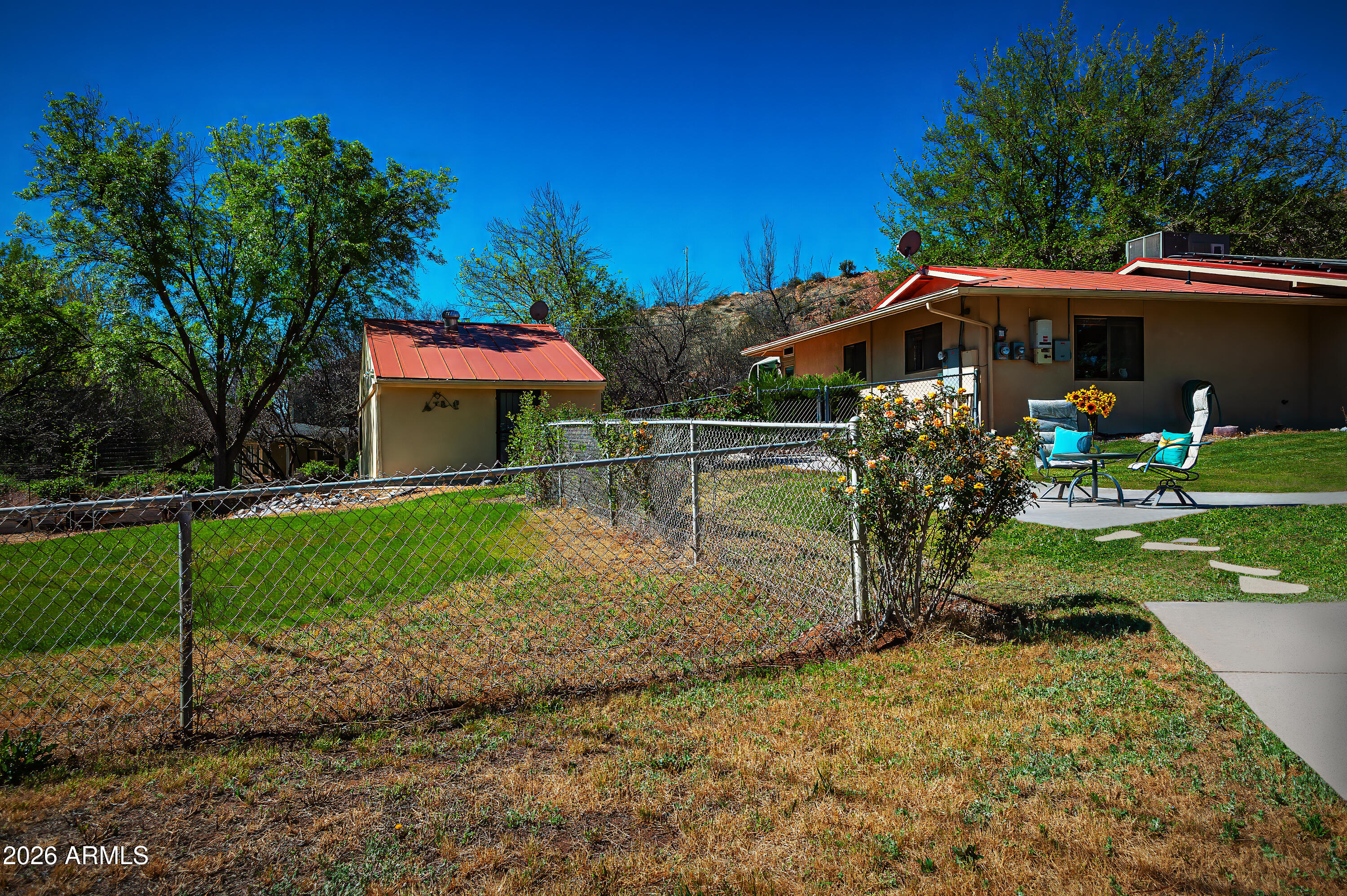 1945 South Loy Road Cornville, AZ 86325 - Photo 28 of 47 a front view of a house with garden