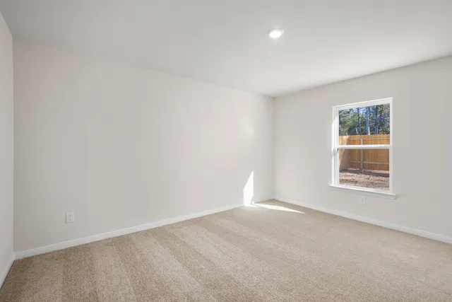 an empty room with a window