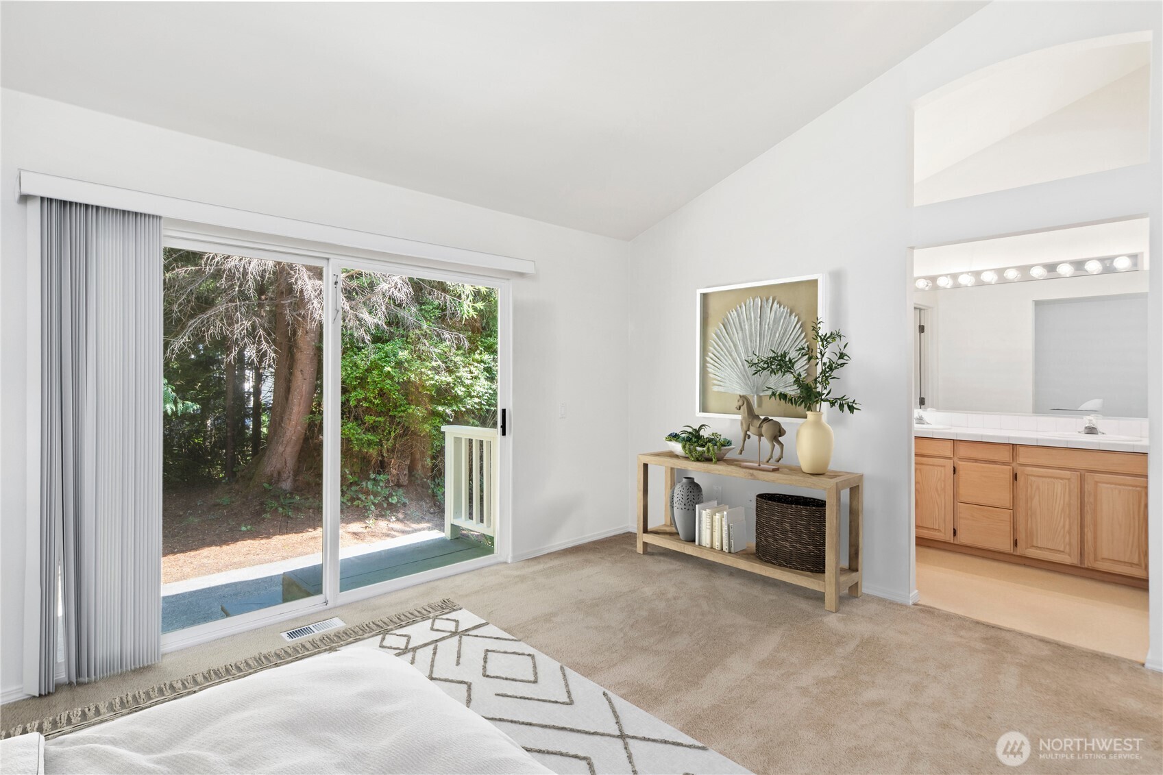 61 South Keel Way Port Ludlow, WA 98365 - Photo 13 of 33 a living room with stainless steel appliances furniture a fireplace and a large window