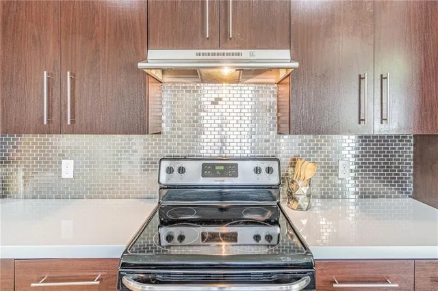 a close view of stove