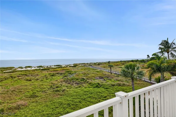 a view of an ocean from a balcony