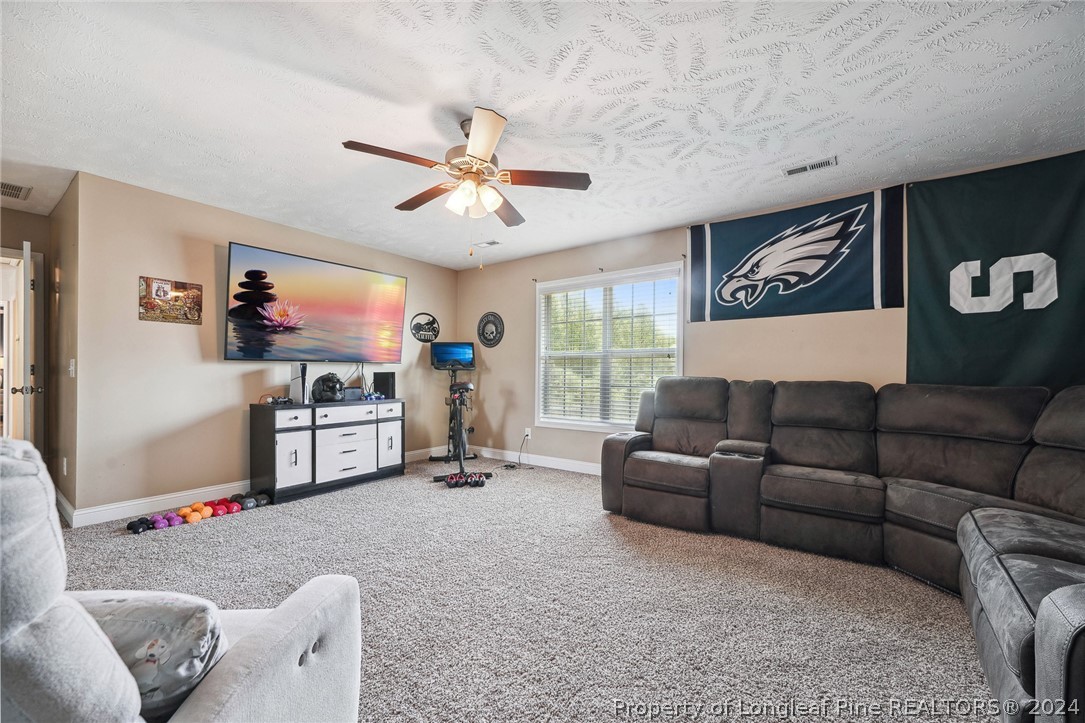 176 Vandercroft Way Bunnlevel, NC 28323 - Photo 29 of 36 a living room with furniture and a flat screen tv