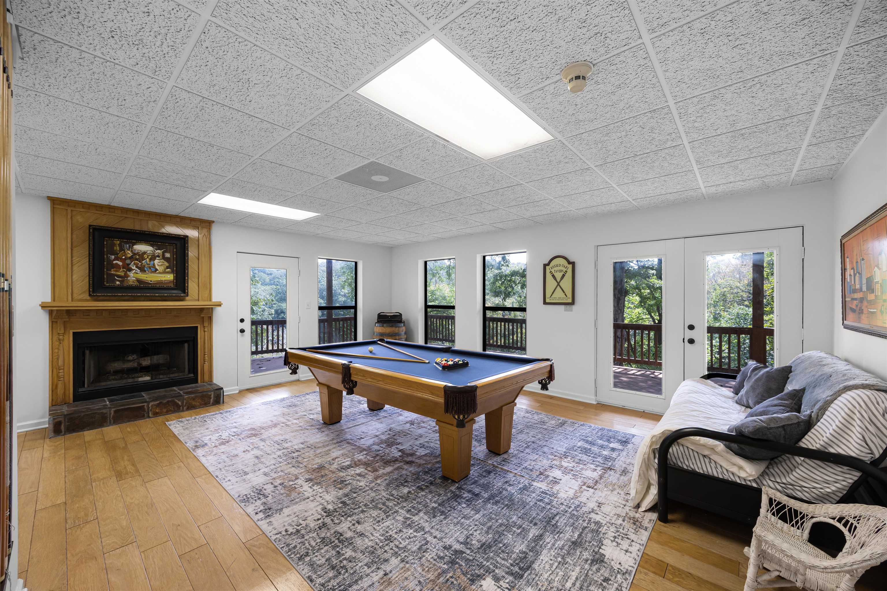 70 Point Clear Cove Savannah, TN 38372 - Photo 10 of 26 Gameroom featuring billiards table, healthy amount of natural light, light wood finished floors, and french doors