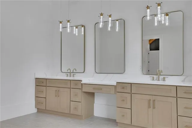 a view of a house with a big yard and large trees