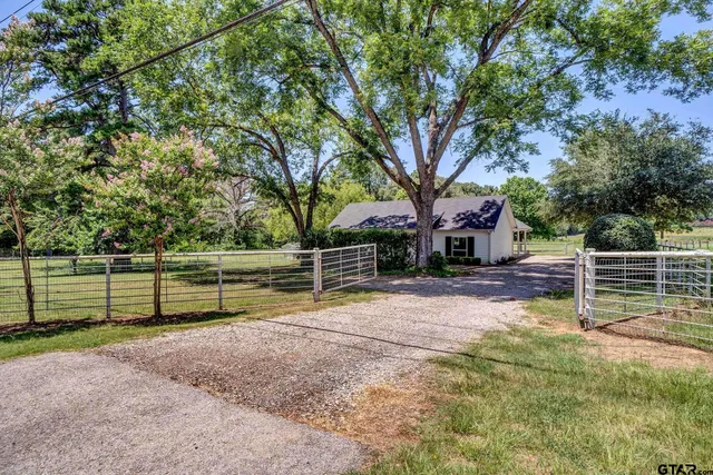 a view of backyard with green space