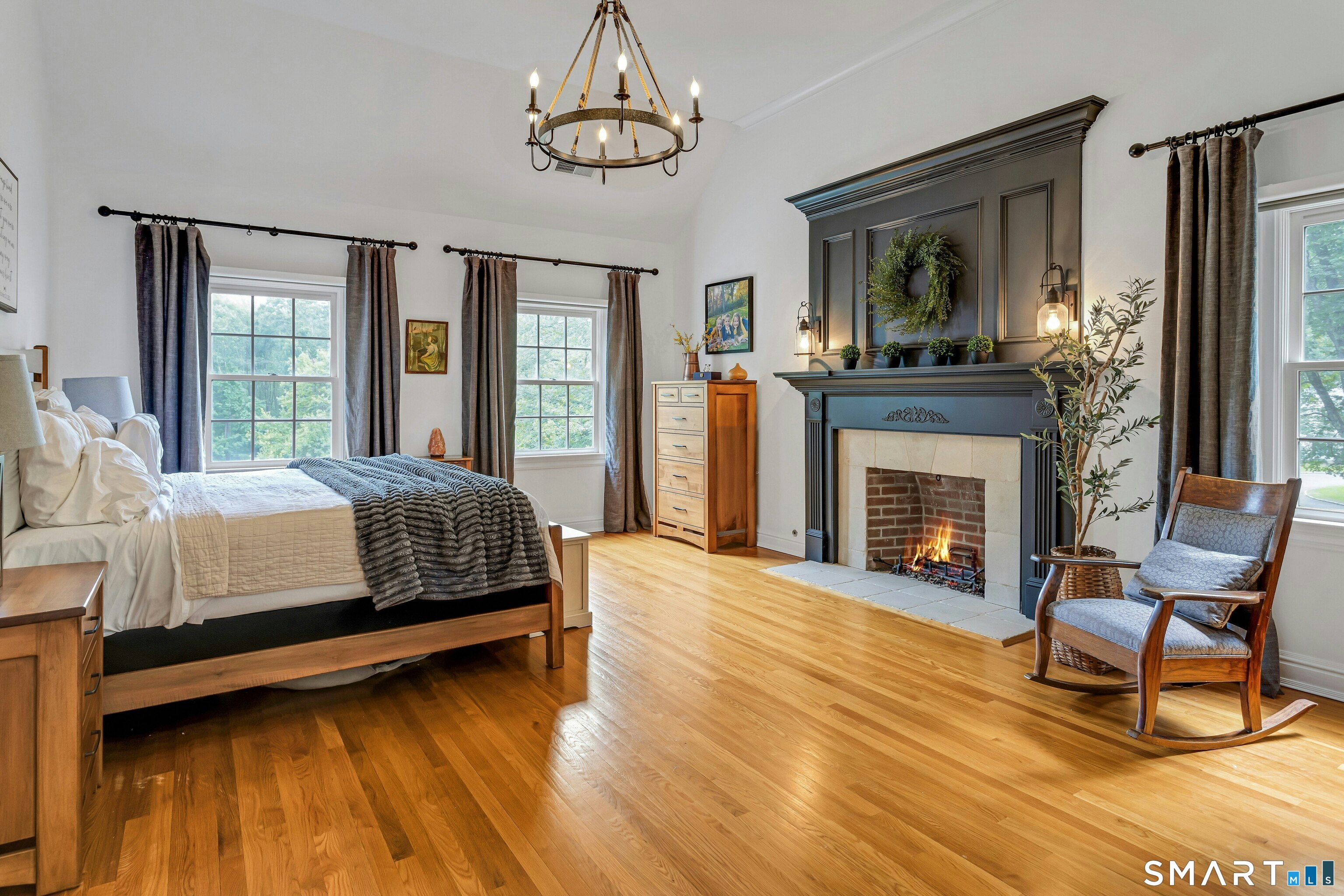 14 Turtle Ridge Court Ridgefield, CT 06877 - Photo 22 of 40 Primary Suite Sanctuary with Limestone Fireplace