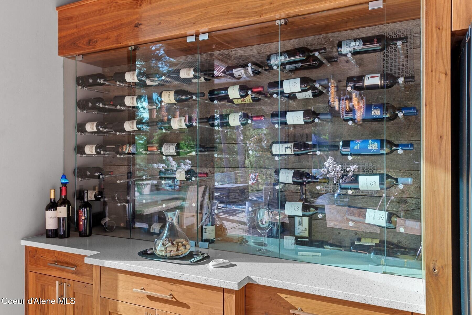 20890 South Inspiration Trail Harrison, ID 83833 - Photo 25 of 68 Wine wall - refrigerated