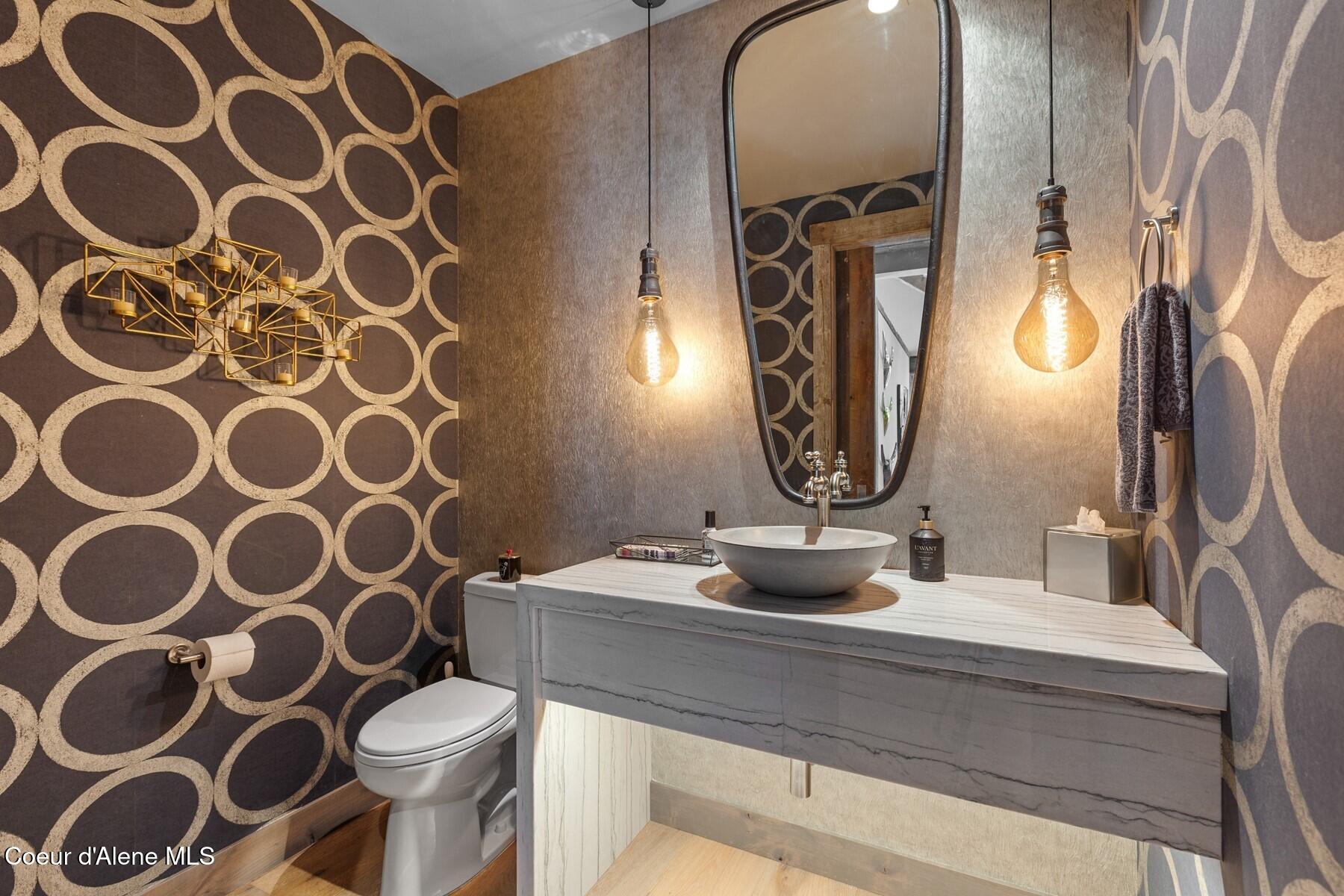 20890 South Inspiration Trail Harrison, ID 83833 - Photo 40 of 67 Artistic Powder Bath main level