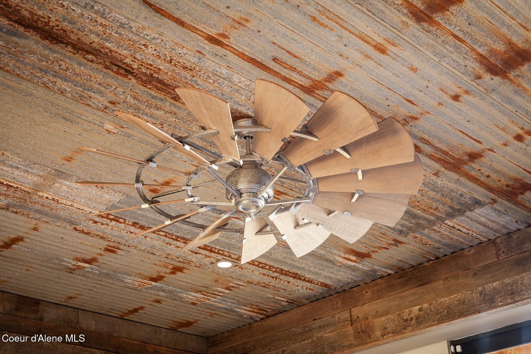 20890 South Inspiration Trail Harrison, ID 83833 - Photo 56 of 68 Steel ceiling with paddle fan