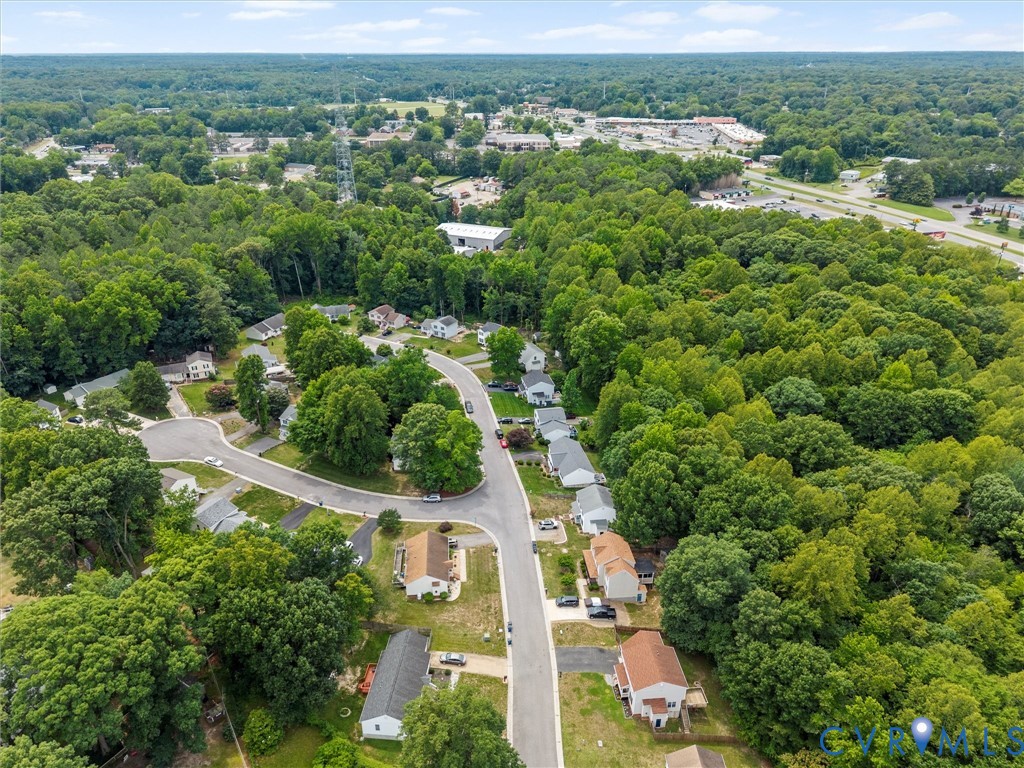 6712 Hedges Road Richmond, VA 23224 - Photo 5 of 34 Aerial perspective showcasing a residential street