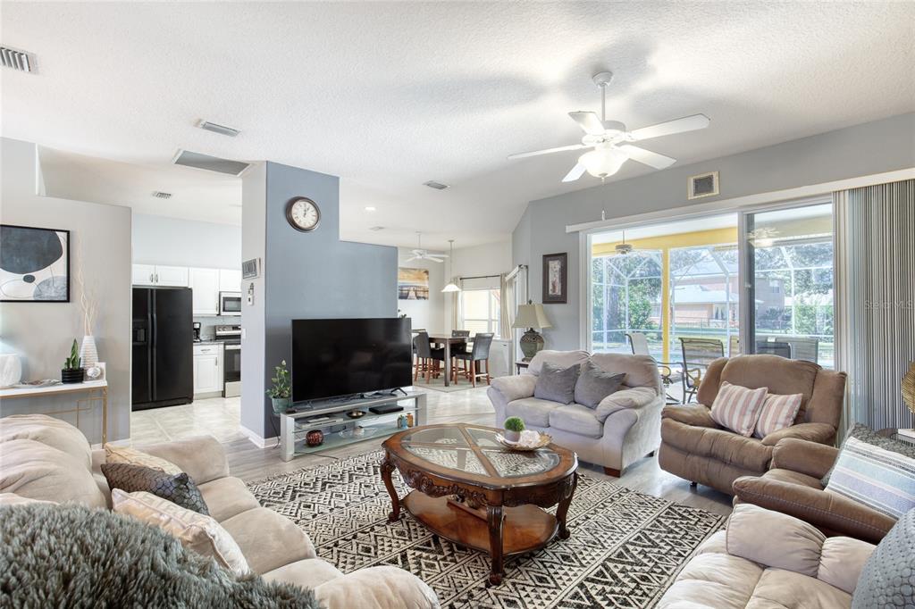 4 Cliffside Drive Ormond Beach, FL 32174 - Photo 23 of 65 a living room with furniture a flat screen tv and a large window