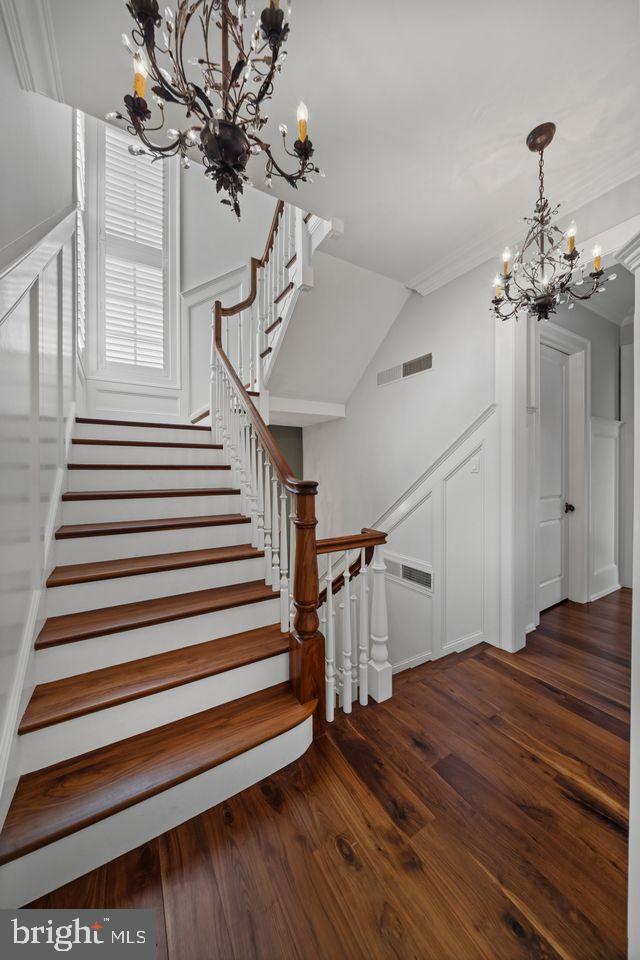 200 Parsons Road Landenberg, PA 19350 - Photo 27 of 55 a view of entryway with wooden floor and a chandelier