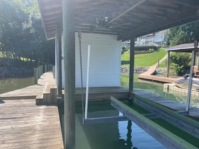 a view of a lake from a balcony