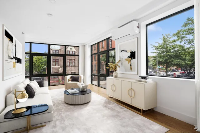 a view of staircase with large window