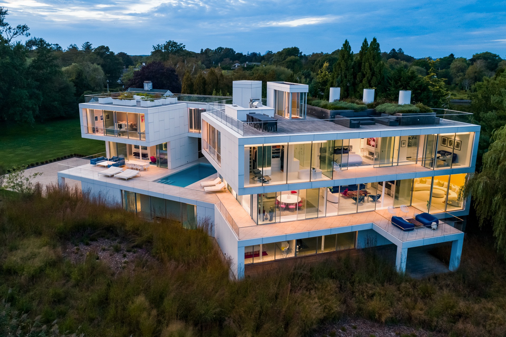 34 Cobb Isle Road Water Mill, NY 11976 - Photo 2 of 37 an aerial view of residential houses with outdoor space and trees