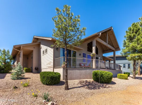 a view of a house with a patio