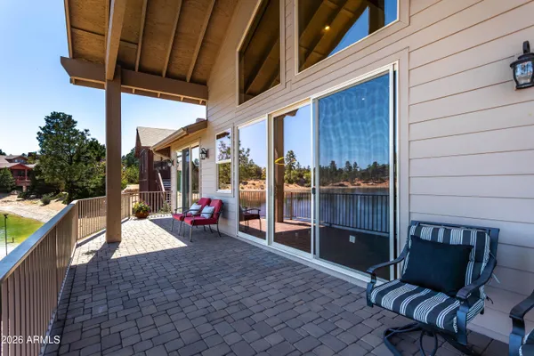 a view of porch with seating space