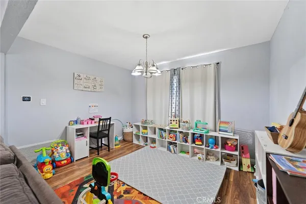 a living room with lots of furniture