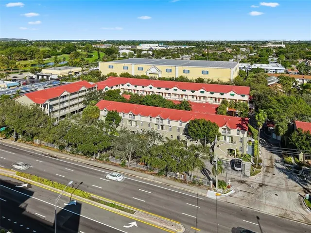 an aerial view of multiple house