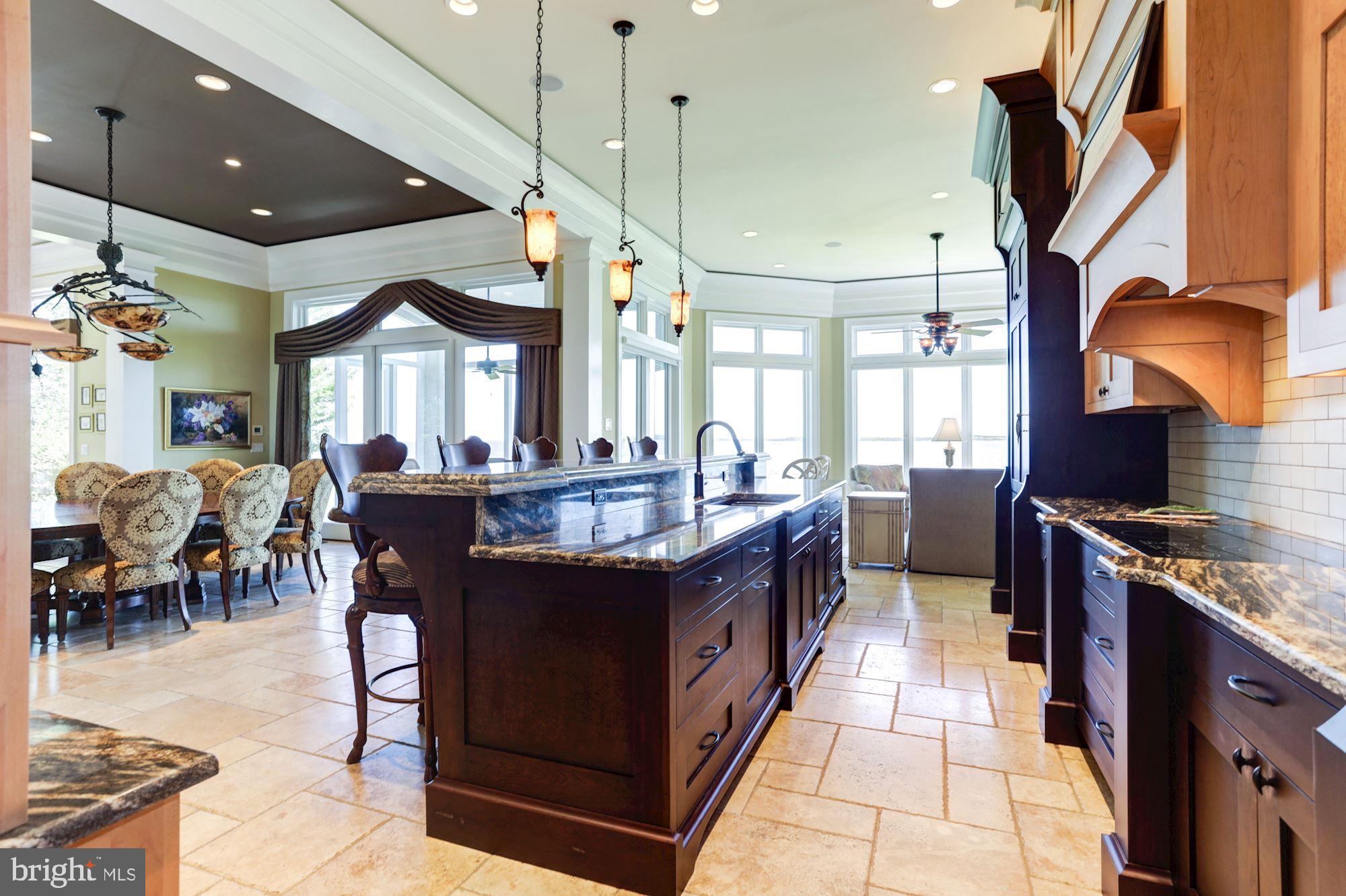 24610 New Post Road St. Michaels, MD 21663 - Photo 13 of 48 Gourmet kitchen with bar counter