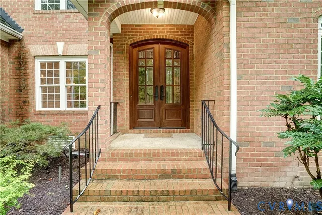 a front view of a house with a window