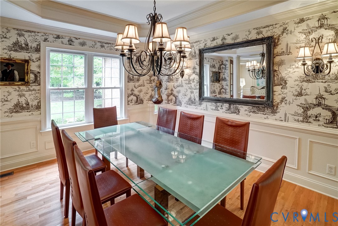 11600 Park Branch Lane Chesterfield, VA 23838 - Photo 7 of 47 a view of a dining room with furniture window and wooden floor