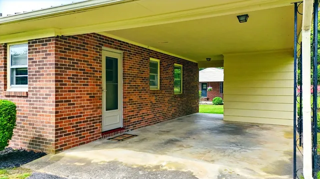 a view of a door and chair