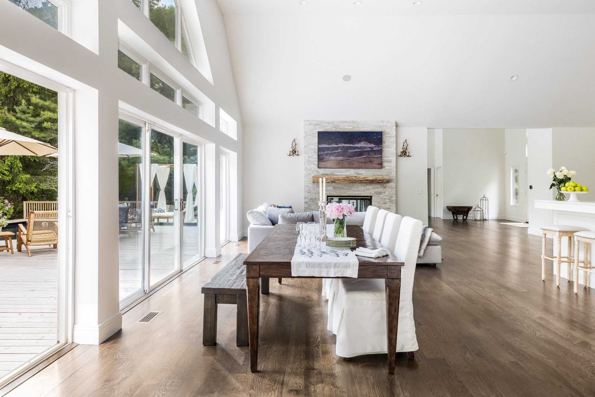222 2 Holes Water Road East Hampton, NY 11937 - Photo 7 of 32 a dining room with furniture and wooden floor