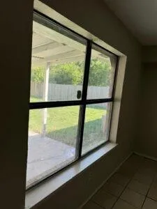 a view of lot of window