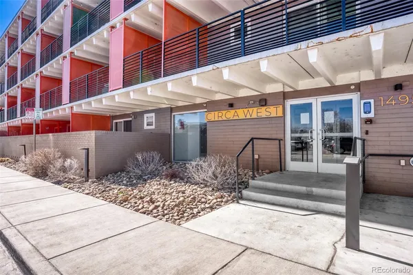 a front view of a building