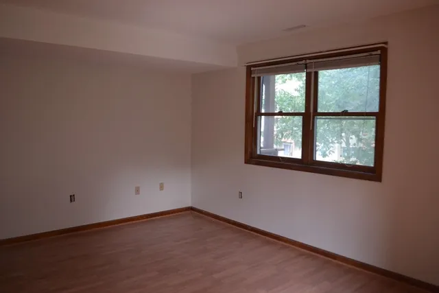 an empty room with a window